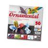 Цветная бумага двусторонняя для оригами "Folia", "Орнамент", 20х20см, 80г/м2, 5 мотивов, 50л
