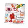 Цветная бумага двусторонняя для оригами "Folia", "Basic", 10х10см, 80г/м2, 5 мотивов, 50л, красный