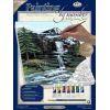 ROYAL LANGNICKEL  Раскраска по номерам на Холсте "Водопад в горах", 22.9х30.5 см, акрил
